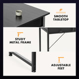 Computer Desk with Storage Drawer, 32 or 48 Inch Small Home Office Writing Desk for Gaming Setup, Study and Bedroom