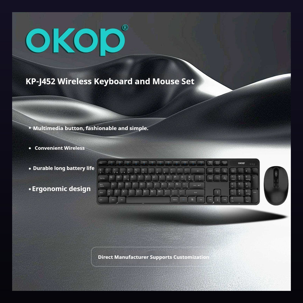 Wired USB Keyboard and Mouse Combo - 1200 DPI Optical Mouse, Plug and Play Desktop Set for Gaming, Office and Home