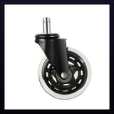 Office Chair Wheels Set of 5, 3 Inch Replacement Casters for Hardwood Floors and Carpet, Gaming Chair Casters
