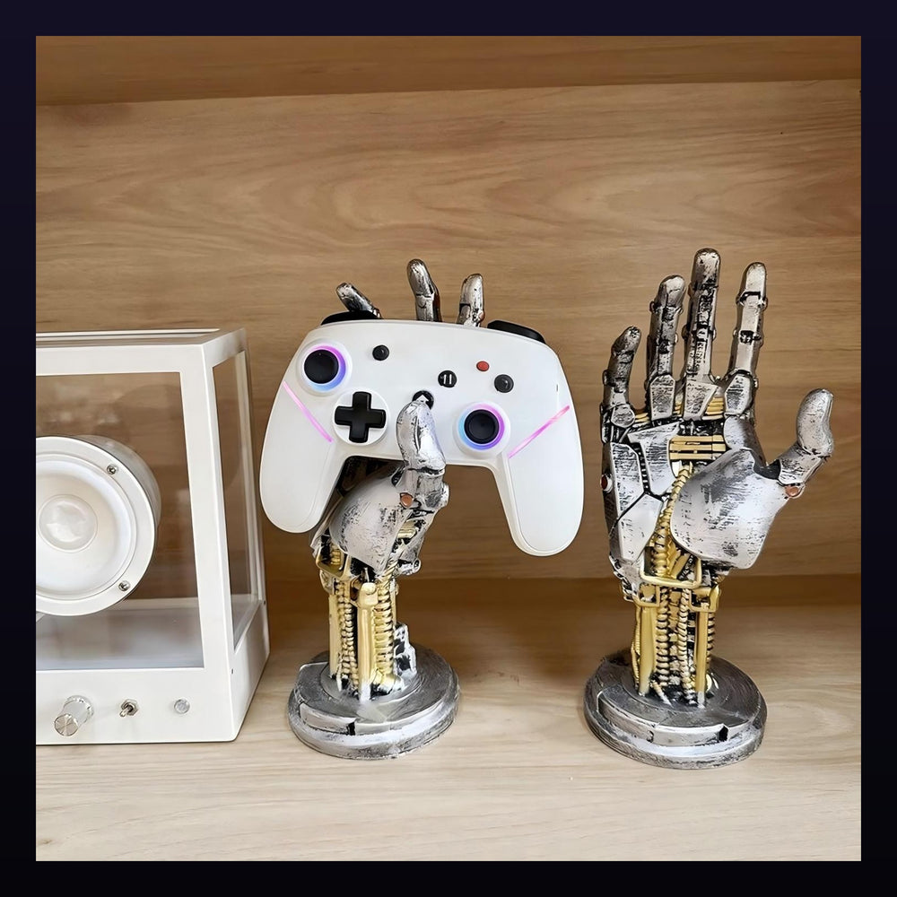 Mechanical Robot Hand Controller and Headphone Holder