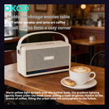Portable Wireless Bluetooth 5.4 Speaker with RGB Ambient Light, Carry Handle, FM Radio, TF Card, AUX and Solar Charging