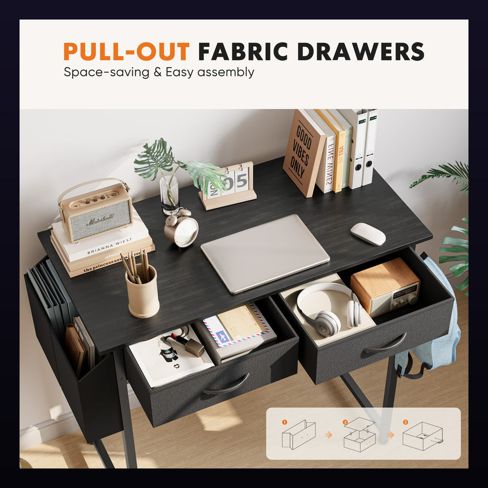 Computer Desk with Storage Drawer, 32 or 48 Inch Small Home Office Writing Desk for Gaming Setup, Study and Bedroom