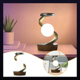 Rotating Moon Desk Lamp with Wireless Phone Charger, Gesture Control Dimmable Night Light for Gaming Desk Setup