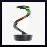 Rotating Moon Desk Lamp with Wireless Phone Charger, Gesture Control Dimmable Night Light for Gaming Desk Setup