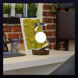 Rotating Moon Desk Lamp with Wireless Phone Charger, Gesture Control Dimmable Night Light for Gaming Desk Setup