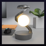 Rotating Moon Desk Lamp with Wireless Phone Charger, Gesture Control Dimmable Night Light for Gaming Desk Setup