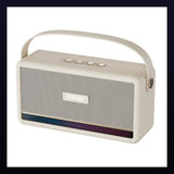 Portable Wireless Bluetooth 5.4 Speaker with RGB Ambient Light, Carry Handle, FM Radio, TF Card, AUX and Solar Charging